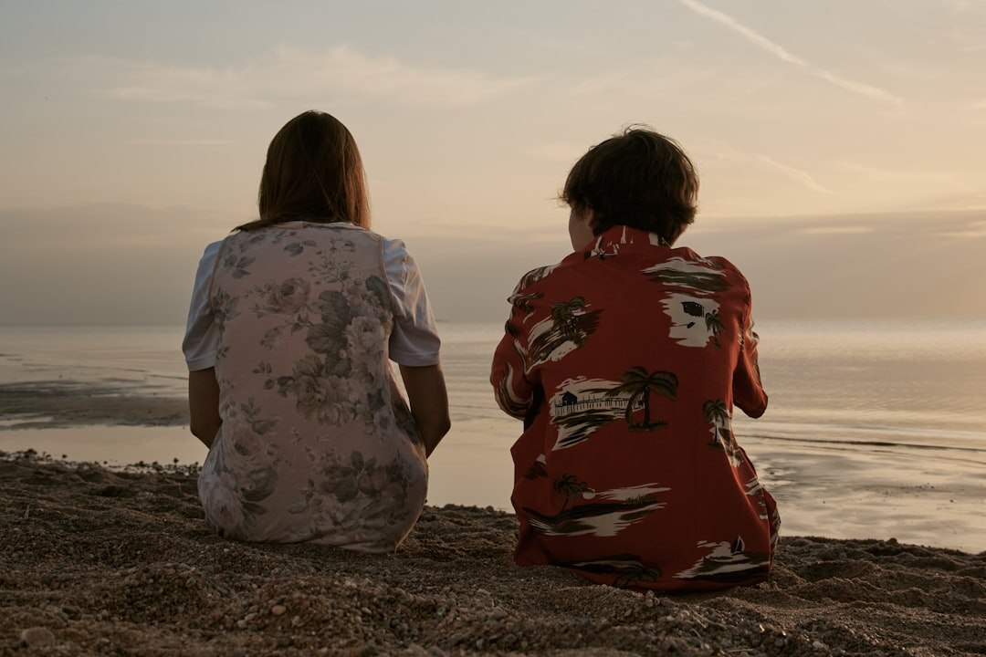 teenager by the sea