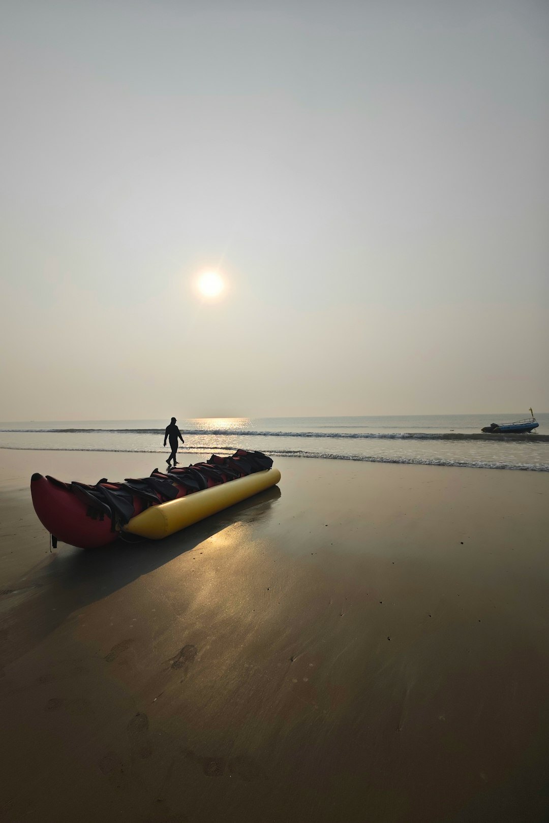 fisherman at sea in morning light